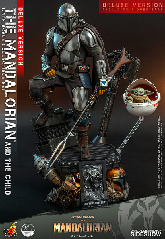 Hot Toys Star Wars The Mandalorian and The Child (Deluxe Set) 1/4 Quarter Scale Collectible Figure Set