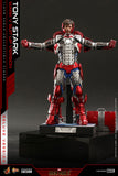 Hot Toys Marvel Comics Iron Man 2 Tony Stark (Mark V Suit Up Version) Deluxe 1/6 Scale 12" Collectible Figure