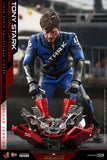 Hot Toys Marvel Comics Iron Man 2 Tony Stark (Mark V Suit Up Version) Deluxe 1/6 Scale 12" Collectible Figure