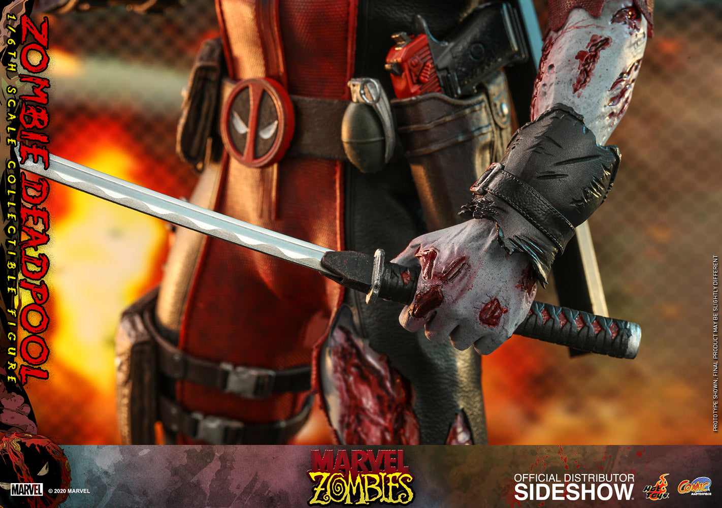 Hot Toys Marvel Comic Masterpiece Series Zombie Deadpool 1/6
