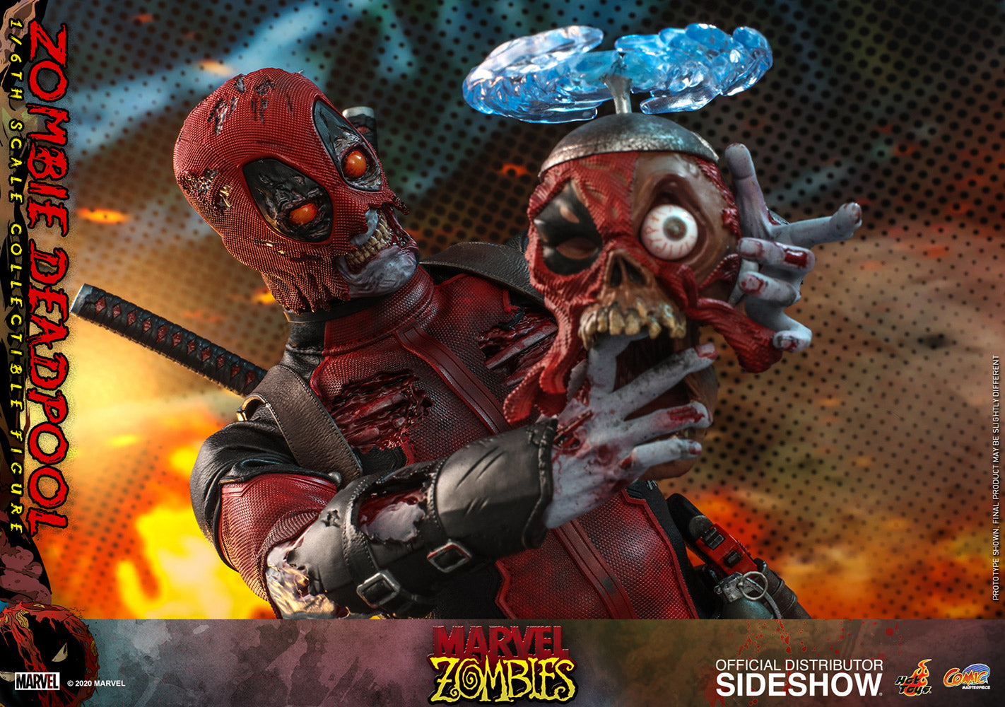 Hot Toys Marvel Comic Masterpiece Series Zombie Deadpool 1/6 Scale